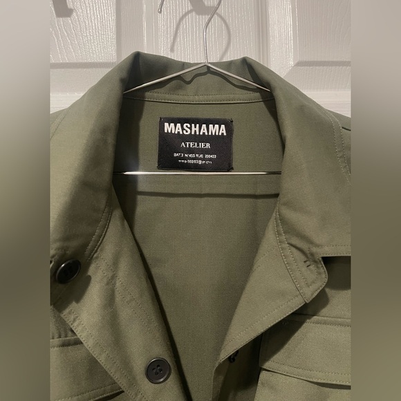 MASHAMA Utility Jacket in Olive Green - Picture 3 of 5